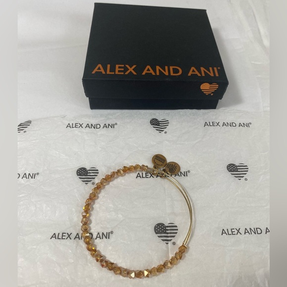 🔴⬇️ ALEX AND ANI gold beaded adjustable bracelet - Picture 3 of 4